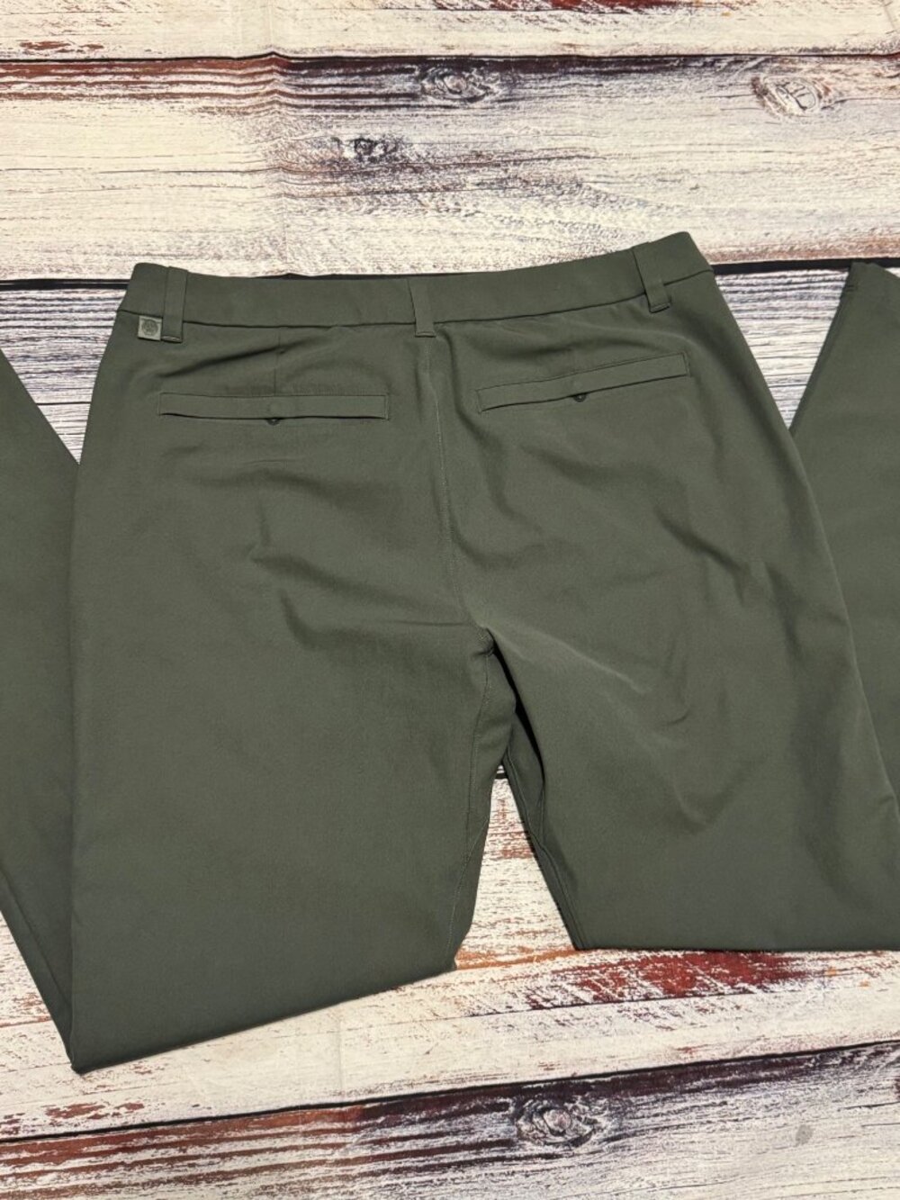 Lululemon ABC Slim Fit Olive Green Warpstreme Pants Men's Size 34 EUC LM5AQZS - Picture 6 of 10